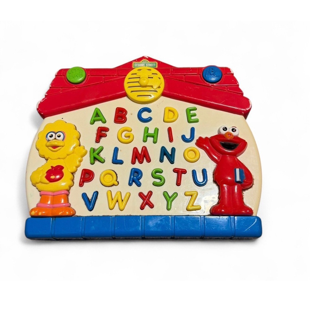 Vintage 1997 Tyco Sesame Street Elmo Big Bird Alphabet ABC Learning Toy Works